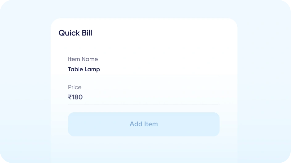 Quick Billing software